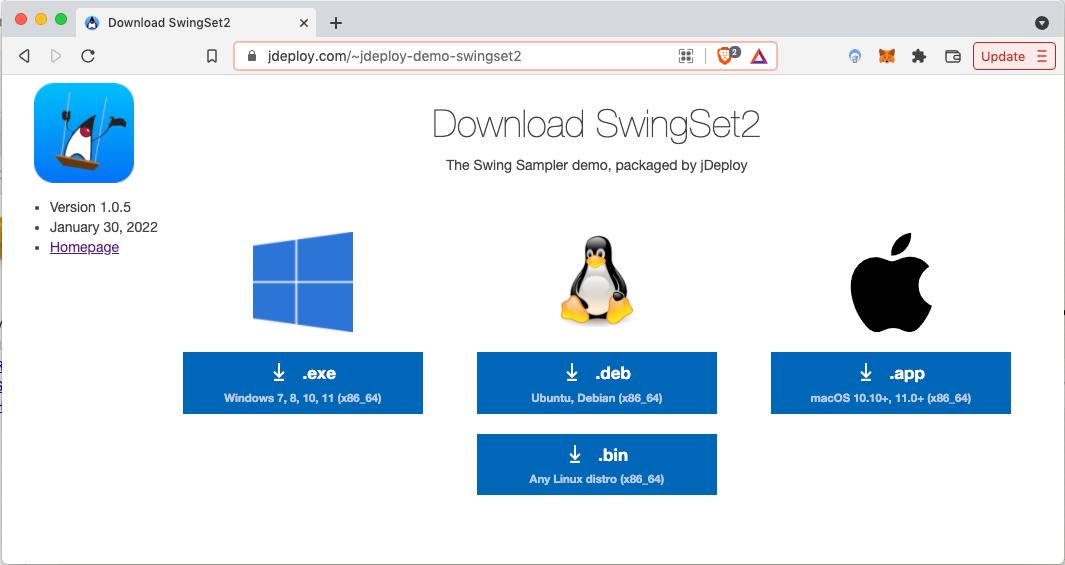 swingset download page