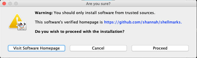 trust prompt dialog