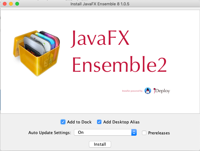 ensemble8 installer window